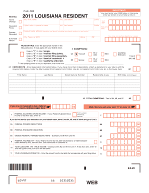 Louisiana IT-540 Tax Return Form