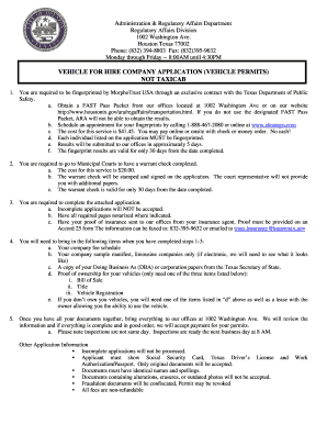 Vehicle for Hire Company Application