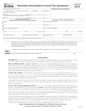Nebraska Nonresident Income Tax Agreement