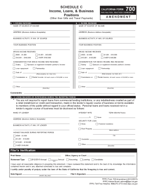 California Form 700 Amendment