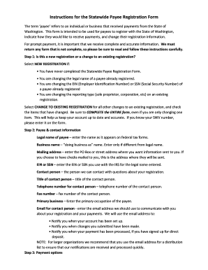 Statewide Payee Registration Form