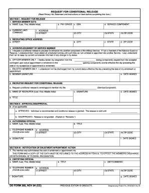 Request for Conditional Release