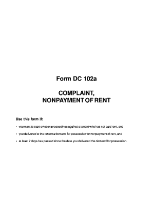 Michigan Nonpayment of Rent Eviction Complaint