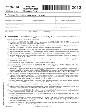 Wisconsin Form W-RA Attachments