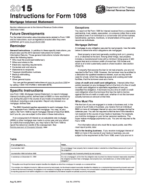 Instructions for Form 1098