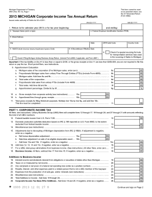 Michigan Corporate Income Tax Annual Return