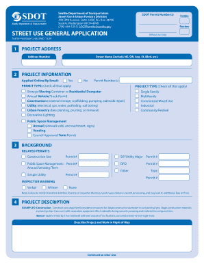 Seattle Street Use General Application