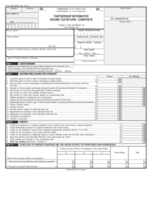 Puerto Rico Partnership Informative Income Tax Return