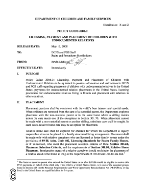 Illinois Foster Family Home License Application