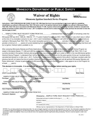 Minnesota Ignition Interlock Device Program Waiver