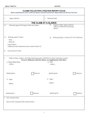 Claims Collection Litigation Report