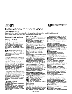 IRS Form 4562 Instructions