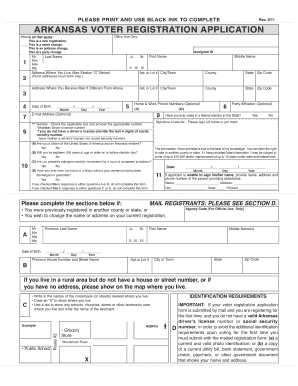 Arkansas Voter Registration Application