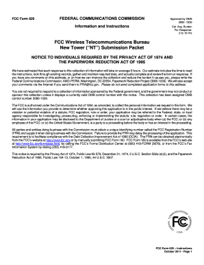 FCC Form 620 New Tower Submission Packet