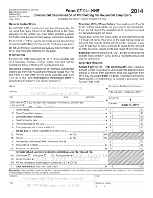 Connecticut Household Employer Tax Reconciliation Form