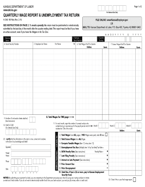 Kansas Quarterly Wage Report & Unemployment Tax Return
