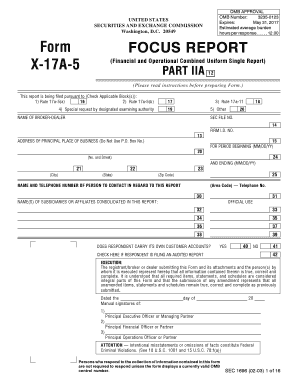 Form FOCUS Report X-17A-5