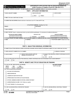 Dependents' Application for VA Education Benefits