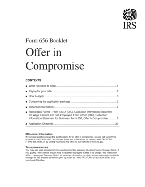 IRS Form 656 Offer in Compromise