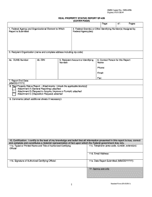 Real Property Status Report SF-429