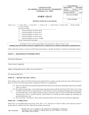 SEC Form 12b-25 Notification of Late Filing