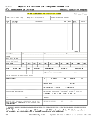 Request for Purchase Form