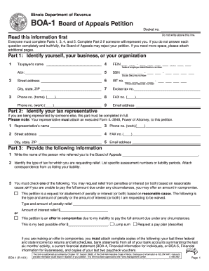 Illinois Board of Appeals Petition