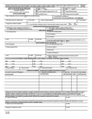 USDA Veterinary Accreditation Application Form