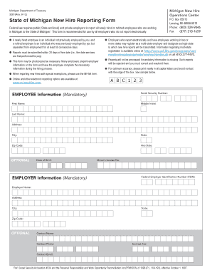 Michigan New Hire Reporting Form