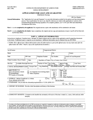 Multifamily Housing Loan and Guarantee Application