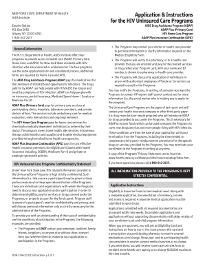 New York HIV Uninsured Care Programs Application