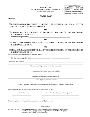 Form 20-F Annual Report