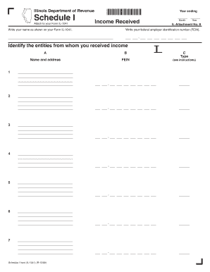 Illinois Schedule I Form