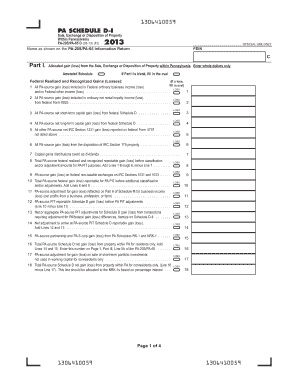 Pennsylvania Schedule D Tax Form