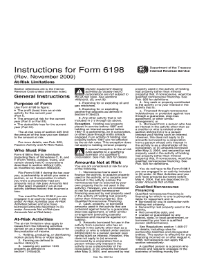 IRS Form 6198 Instructions