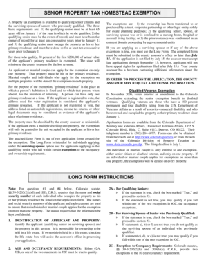 Senior Property Tax Homestead Exemption