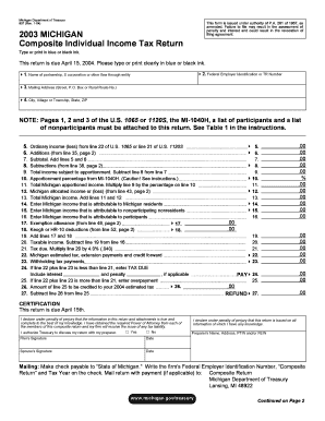 Michigan Composite Individual Income Tax Return