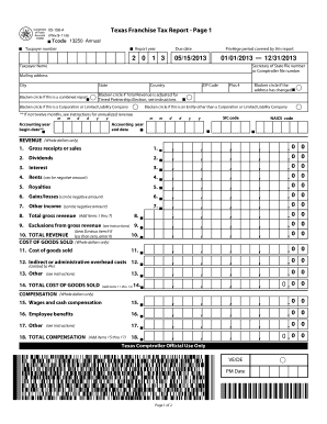 Texas Franchise Tax Report