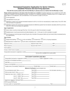 Ohio Homestead Exemption Application