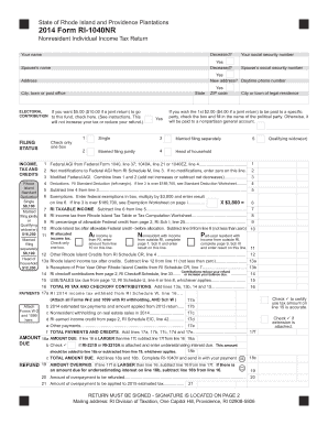 Rhode Island Nonresident Income Tax Return