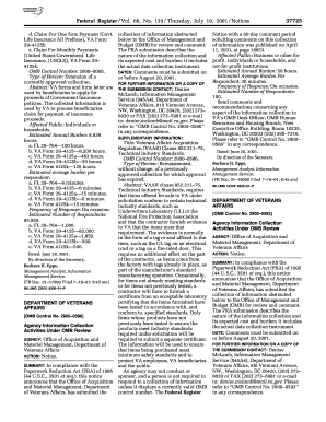 life insurance all prefixes va form fill online printable va form 29 4125