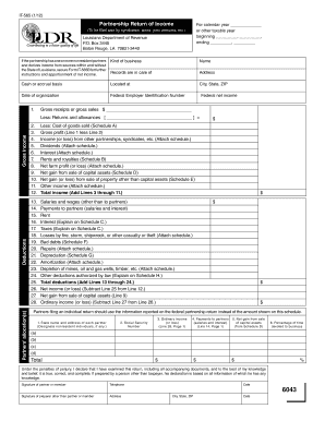 Louisiana Partnership Return of Income