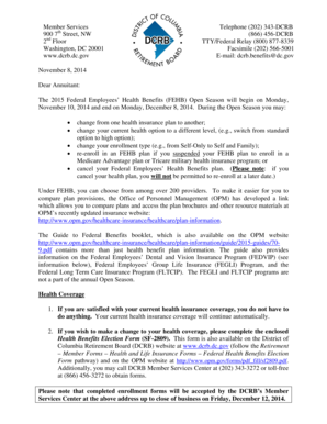 Federal Employees Health Benefits Election Form