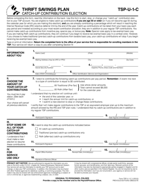 TSP Catch-Up Contribution Election Form