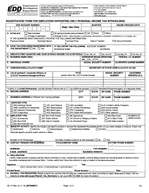 California Employer Registration Form
