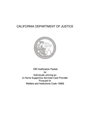 California DOJ Live Scan Service Request