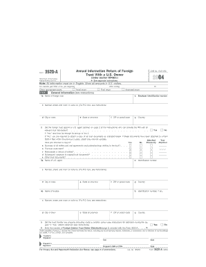 Form 3520-A Annual Information Return