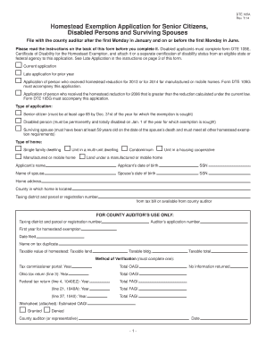 Ohio Homestead Exemption Application