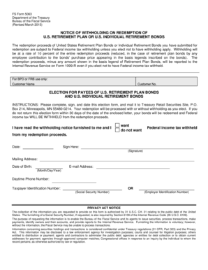 FS Form 5063 Withholding Election