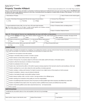 Michigan Property Transfer Affidavit